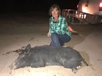 Meat Hog Hunts with professional hunting guide Dan Moody Hunting Services in Texas