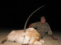 Oryx Hunts with professional hunting guide Dan Moody Hunting Services in Texas